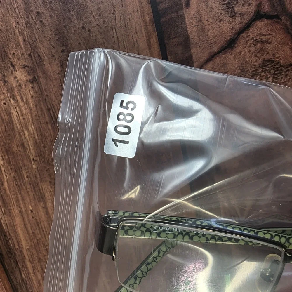 Coach Vera 232 Bottle Green Eyeglasses Semi Rimless Rectangle Heart Logo 135mm‎
